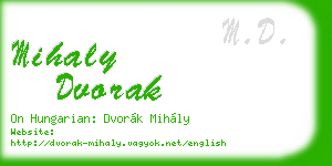 mihaly dvorak business card
