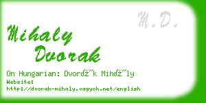 mihaly dvorak business card